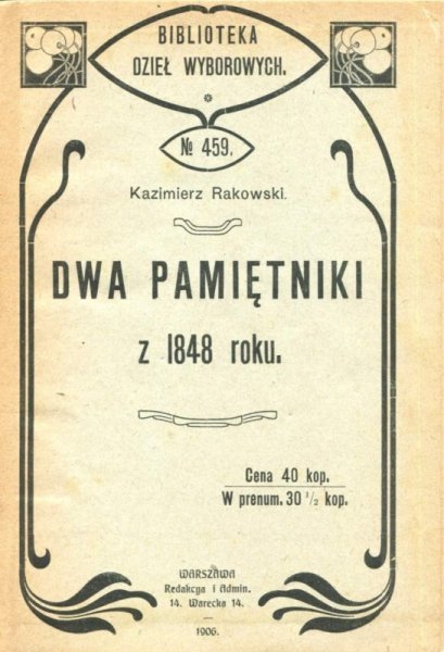 Rakowski Kazimierz - Dwa pamiętniki z 48 roku. [Józef Łukomski, Roman Gąsiorowski].