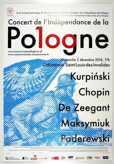 MŁODOŻENIEC Piotr - Concert de l'Indépendance de la Pologne [...]. Cathédrale Saint-Louis-des-Invalides. Kurpiński, Chopin, De Zeegant, Maksymiuk, Paderewski. 2018.