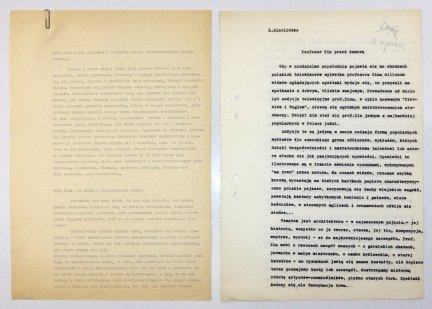 [ZIN Wiktor]. Odręczny podpis Wiktora Zina pod maszynopisową odpowiedzią na pytania przesłane przez dziennikarkę K. Gierlińską. 1970-1971.