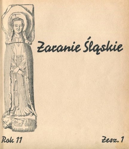 Zaranie Śląskie. R.11, z.1-4: 1935. Red. L.Brożek. Organ Inst. Śląskiego i Tow. Ludozn.