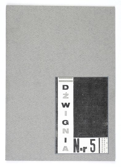 DŹWIGNIA. Miesięcznik. Nr 5: XI 1927.