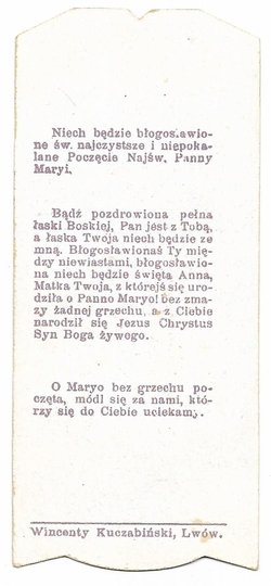 KRÓLOWO bez zmazy poczęta, módl się za nami. [ca 1910?].