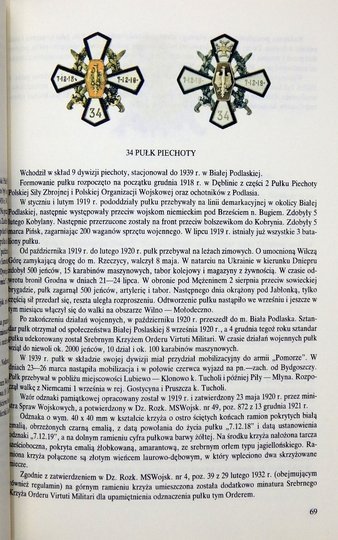 WIELECKI Henryk, SIERADZKI Rudolf - Wojsko Polskie 1921-1939. Odznaki pamiątkowe piechoty.
