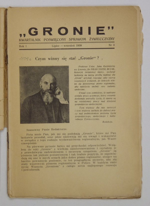Gronie. Kwartalnik poświęcony sprawom Żywiecczyzny. R. I, nr 3: VII-IX 1938