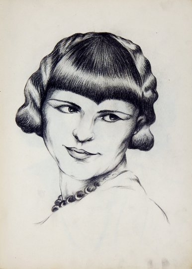 [NAUKA rysunku postaci ludzkiej]. Notatnik-szkicownik Alfonsa Michałowskiego z wczesnych lat 30. XX w. z odręcznie spisanym po niemiecku kursem portretowania.