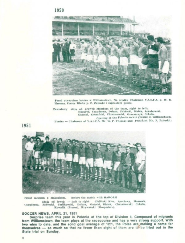 1950-1970. XX lecie K.S.Polonia 20th Anniversary Polonia Sports Club . Redakcja albumu Roman Winiarski
