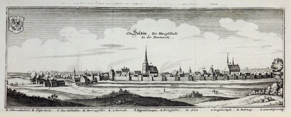 [MYŚLIBÓRZ]. Soldin. Die Haupt Stadt in der Newmarck. Miedzioryt form. 12,4x35 cm.