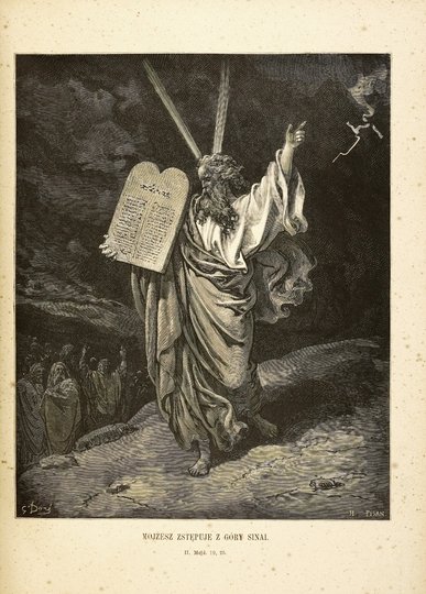 [BIBLIA]. Pismo święte Starego i Nowego Testamentu. Podług textu łacińskiego Wulgaty przekład X. Jakóba Wujka zatwierdzony przez Stolicę Apostolską. Wydanie nowe z objaśnieniami podług  J. Fr. Allioli [...]. Ozdobione 230 illustracyami Gustawa Doré. Wyd. 