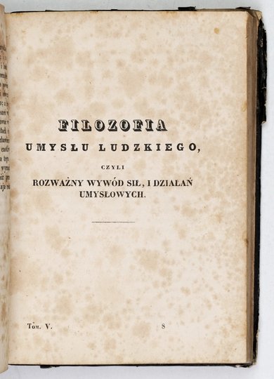 ŚNIADECKI Jędrzej - Dzieła. Wydanie nowe Michała Balińskiego. T. 5. Warszawa 1837