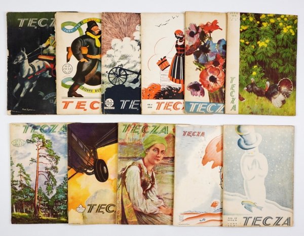 Tęcza. Ilustrowane pismo miesięczne. R. 8: 1934, z. 1-6, 8-12.