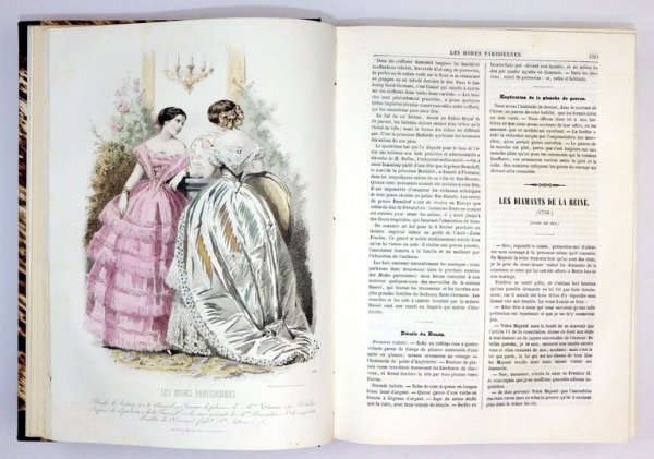Les MODES Parisiennes. R. 1854. Rocznik paryskiego tygodnika poświęconego modzie