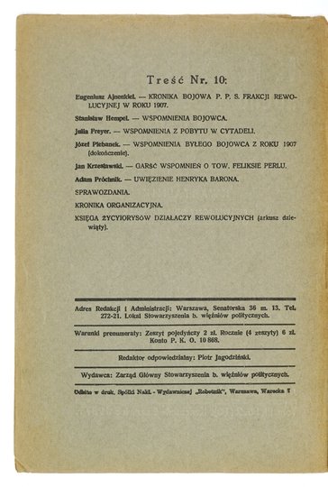 KRONIKA Ruchu Rewolucyjnego w Polsce. R. 3, nr 2 (10): IV-VI 1937