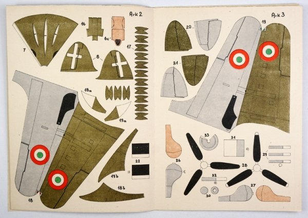 MAŁY Modelarz. Miesięcznik Ligi Obrony Kraju dla młodzieży.  Nr 8/1985: Włoski samolot myśliwski Macchi C.200 &quot;Saeta&quot;.