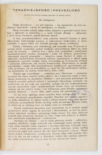 DŹWIGNIA. Miesięcznik. Nr 1: III 1927.