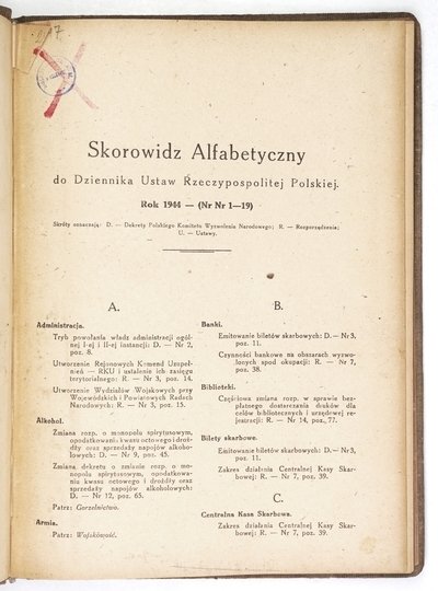 DZIENNIK Ustaw Rzeczypospolitej Polskiej. R. 1944-1945