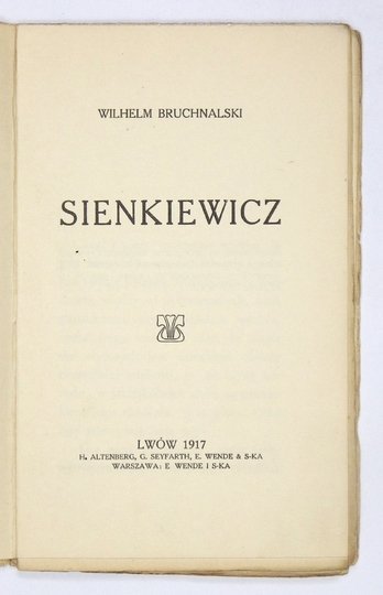 BRUCHNALSKI Wilhelm - Sienkiewicz.