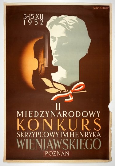 SOPOĆKO Konstanty Maria - II Międzynarodowy Konkurs Skrzypcowy im. Henryka Wieniawskiego. Poznań. 1952.