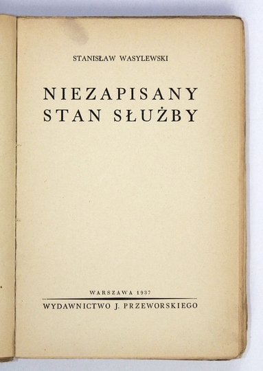 WASYLEWSKI Stanisław - Niezapisany stan służby.