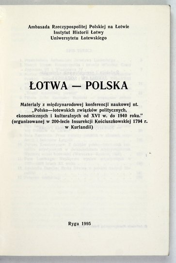 SOZAŃSKI Jarosław - Łotwa-Polska