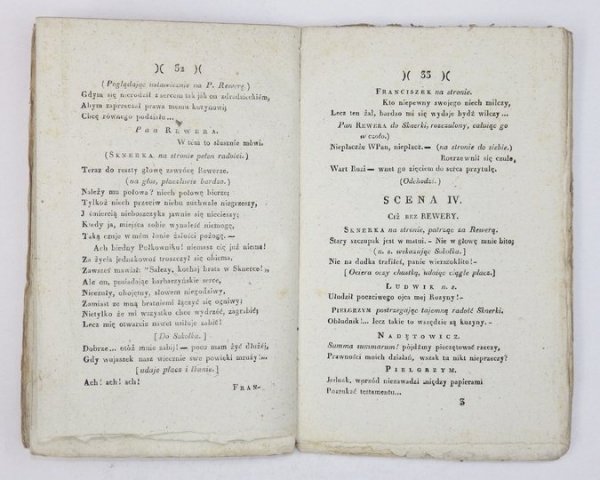 [MAJERANOWSKI Konstanty] - Pielgrzym z Tenczyna, czyli Obraz dobroczyńcy. Komedya oryginalna w trzech aktach, wierszem wystawiona pierwszy raz na Teatrze narodowym Krakowskim 9 Marca 1823.