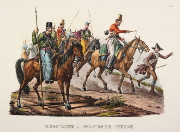 BRODTMANN Joseph (1787-1862) - Russische u. Polnische Pferde.
