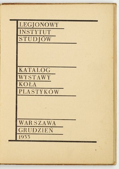 Legjonowy Instytut Studjów. Katalog wystawy Koła Plastyków.