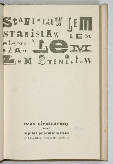 LEM Stanisław - Czas nieutracony. T. 1-3.
