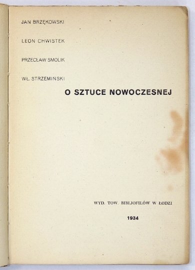 O SZTUCE nowoczesnej.