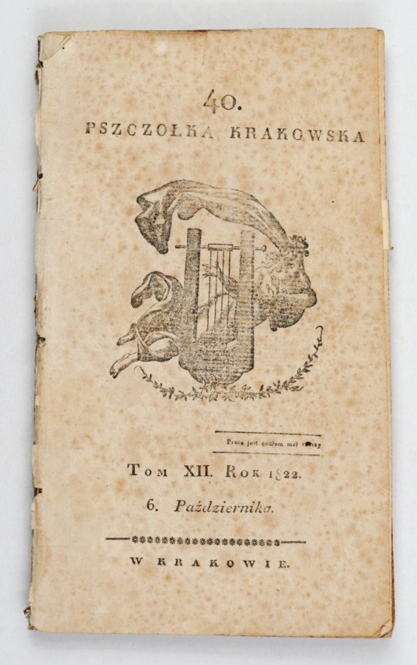 Pszczółka Krakowska. Red. Konstanty Majeranowski. R. 1822, nr 40-44 i 48