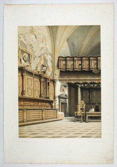 [KRAKÓW]. Aearium Sacrum. Litografia barwna form. 30,7x22,7 na ark. 44x30, cm