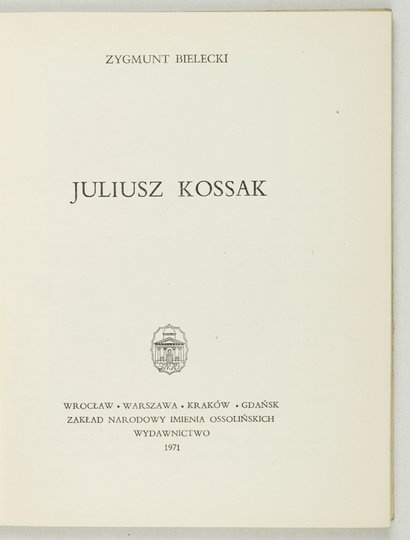 BIELECKI Zygmunt - Juliusz Kossak