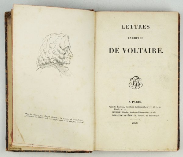 VOLTAIRE [Arouet François-Marie] - Lettres inédites de ...
