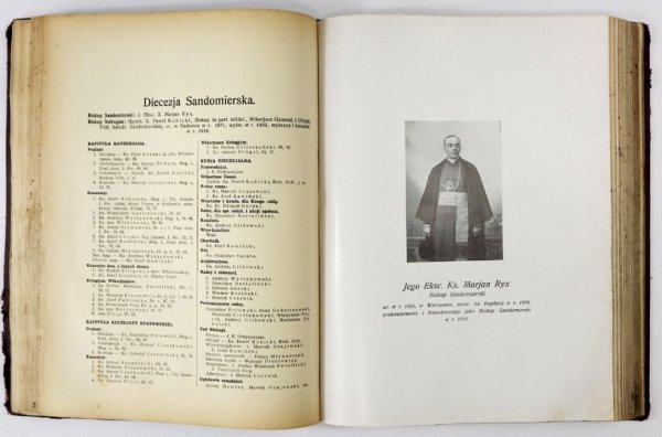 CZERNIECKI Zygmunt Adam - Schematyzm Kościoła Rzymsko-Katolickiego w Rzeczypospolitej Polskiej z Mapą Diecezji i dodatkiem Spisu Polskich Parafji i Polskiego Duchowieństwa w Stanach Zjednoczonych Ameryki Północnej. Oprac. ... Wyd. I (Stan z 1 stycznia 192