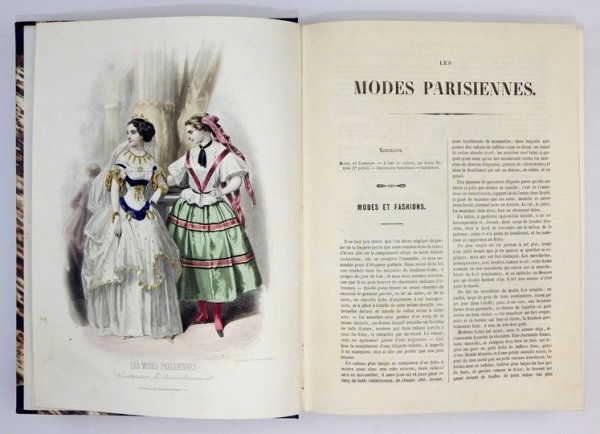 Les MODES Parisiennes. R. 1854. Rocznik paryskiego tygodnika poświęconego modzie