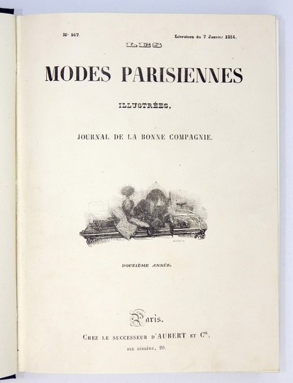 Les MODES Parisiennes. R. 1854. Rocznik paryskiego tygodnika poświęconego modzie