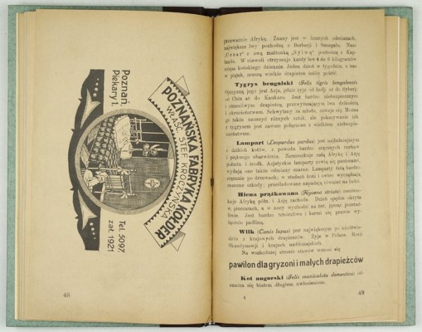 PRZEWODNIK po ogrodzie zoologicznym w Poznaniu. Z ilustracjami.