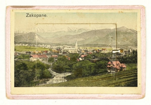 [ZAKOPANE]. Zakopane. Pocztówka z widokami, form. 9,5x14,3 cm.