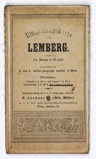[MAŁOPOLSKA Wsch.]. Umgebungskarte von Lemberg. Mapa barwna form. 53,7x68,8 cm.