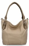 Torebka Damska Shopper Bag XL firmy Hernan Ciemno Beżowa/Ziemista