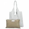 Torebka Skórzana Shopper Bag z Kosmetyczką Biała