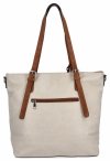 Uniwersalna Torebka Damska Shopper Bag XL firmy Hernan Beżowa/Brązowa