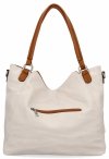 Torebka Damska Shopper Bag XL firmy Hernan HB0337 Beżowa/Ruda