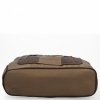 Dwukomorowa Torebka Damska Shopper Bag firmy Hernan Ziemista/Czekolada