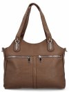 Torebka Damska typu Shopper Bag firmy Herisson Ciemno Beżowa