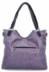 Duża Torebka Damska Shopper Bag firmy Hernan Ciemno Fioletowa