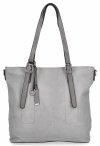 Uniwersalna Torebka Damska Shopper Bag XL firmy Hernan Jasno Szara/Szara