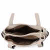 Dwukomorowa Torebka Damska Shopper Bag firmy Hernan Beżowa/Jasno Szara