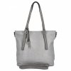 Uniwersalna Torebka Damska Shopper Bag XL firmy Hernan Jasno Szara/Szara
