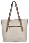 Uniwersalna Torebka Damska Shopper Bag XL firmy Hernan Beżowa/Ziemista