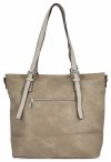 Uniwersalna Torebka Damska Shopper Bag XL firmy Hernan Ciemno Beżowa/Beżowa